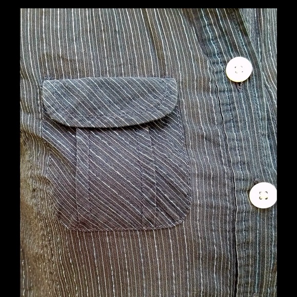 ▪️MARC JACOBS▪️Blue & Silver Pinstripe Top - Picture 5 of 6